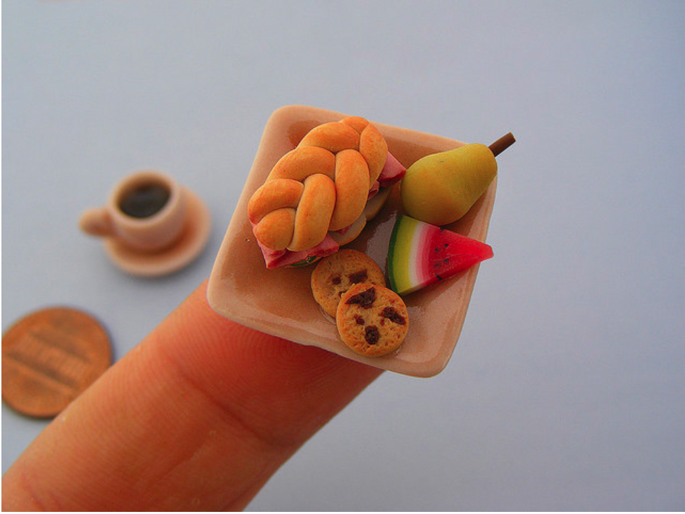 Miniature food demonstrating a "bite-sized" professional learning approach.